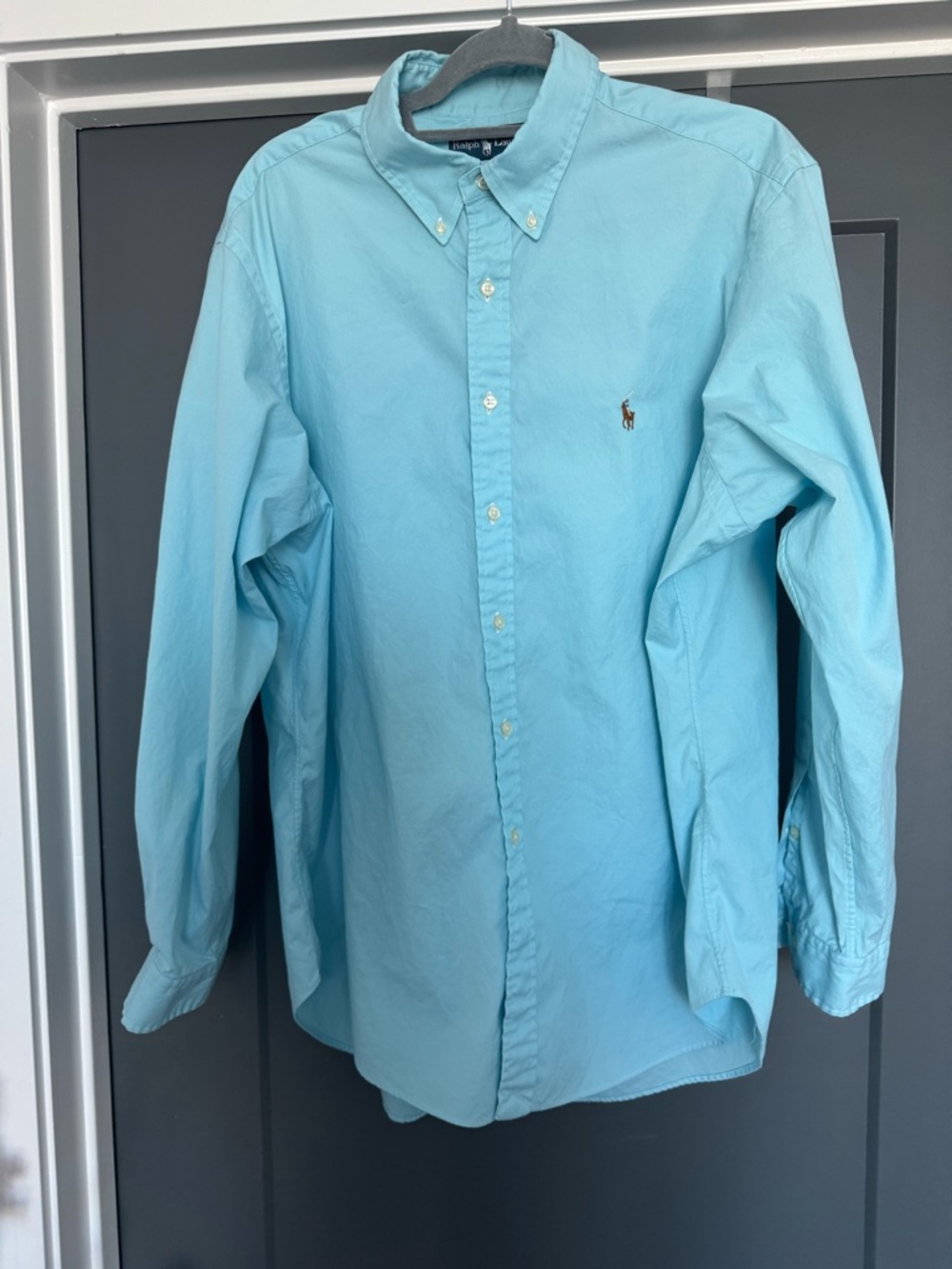 Ralph Lauren Men's Sky Blue Button-Down Oxford Shirt